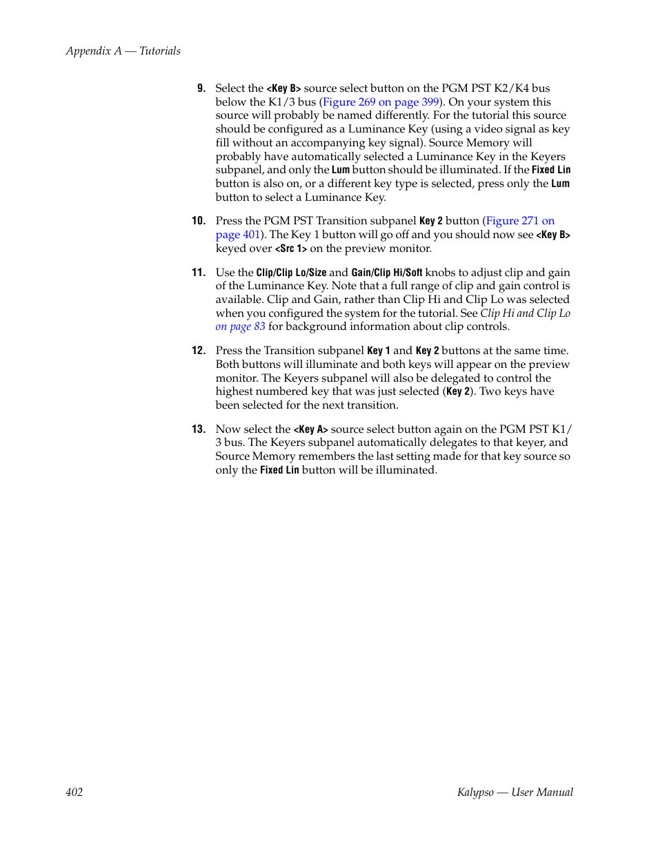 Grass Valley Kalypso User Manual V.15.0 User Manual | Page 402 / 470