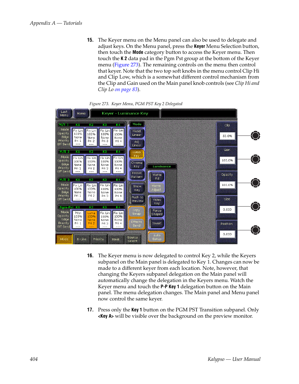 Grass Valley Kalypso User Manual V.15.0 User Manual | Page 404 / 470
