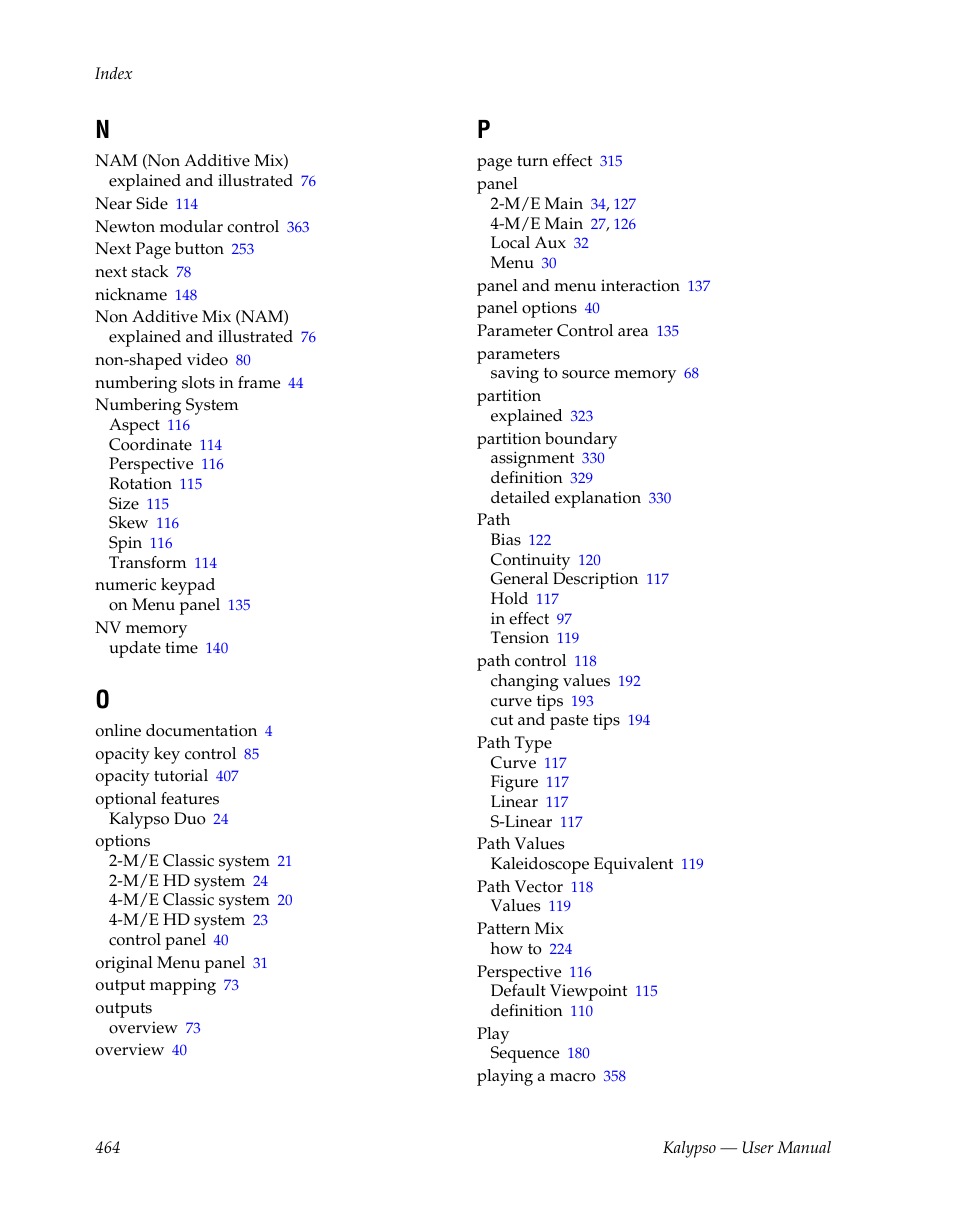 Grass Valley Kalypso User Manual V.15.0 User Manual | Page 464 / 470