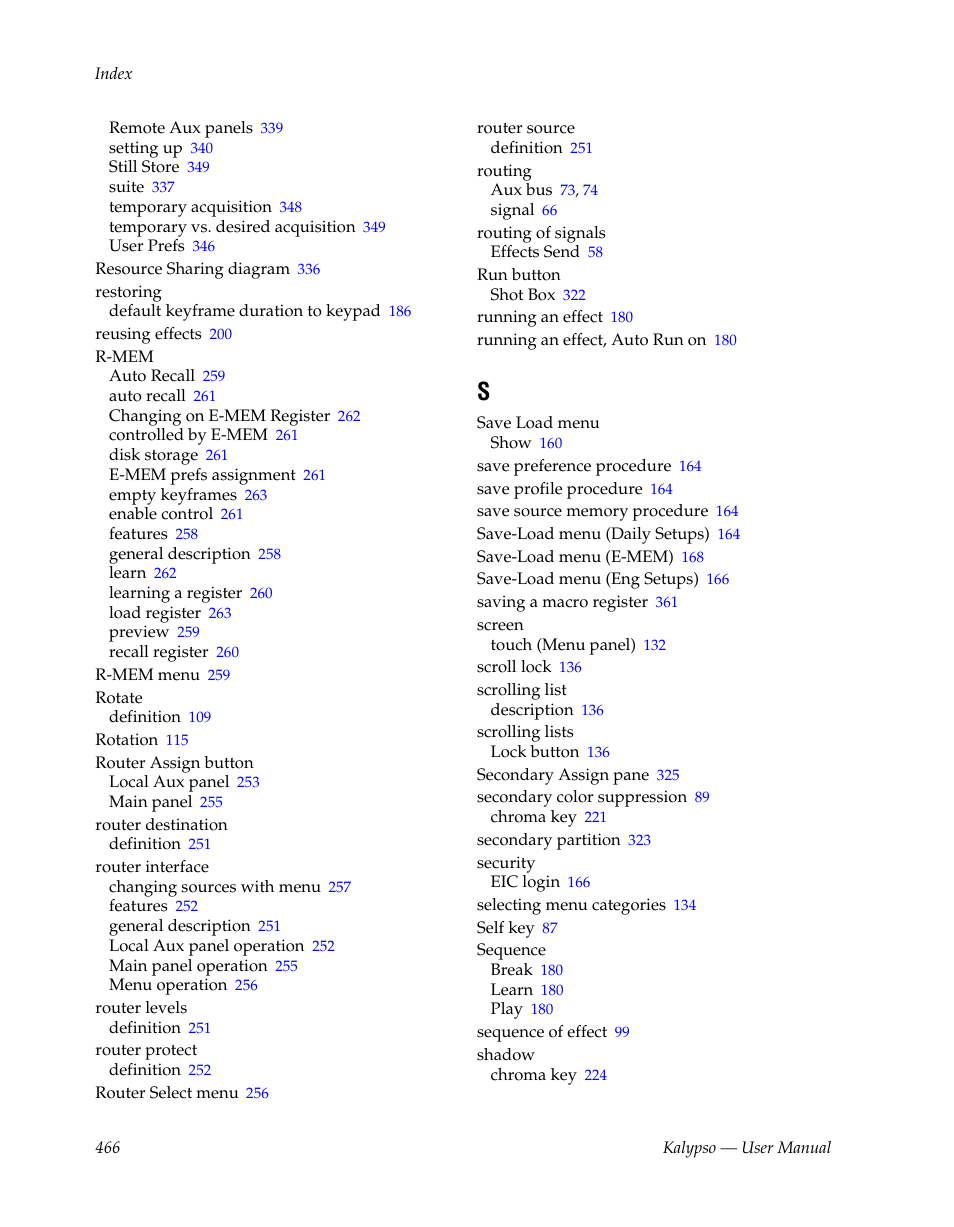 Grass Valley Kalypso User Manual V.15.0 User Manual | Page 466 / 470