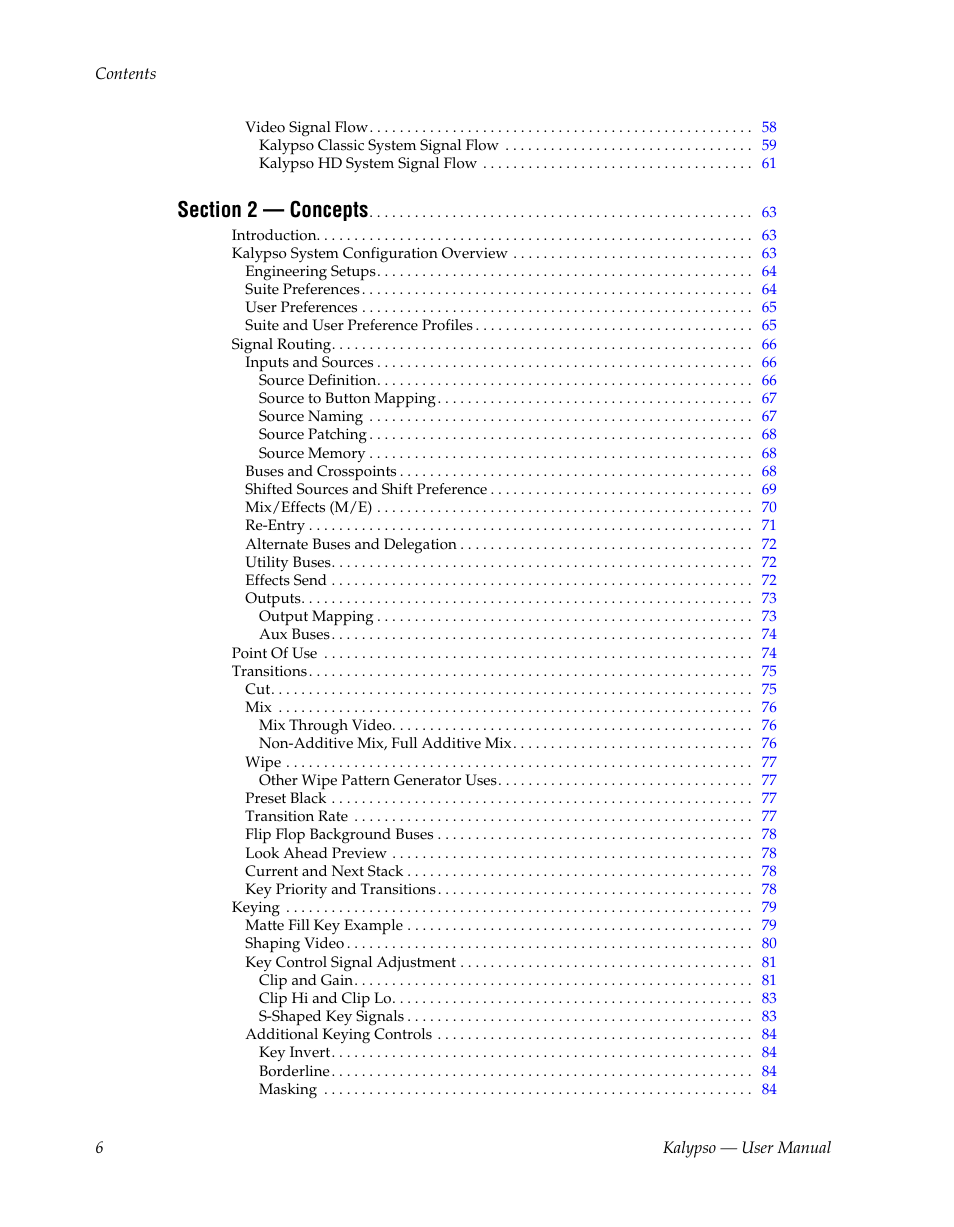 Grass Valley Kalypso User Manual V.15.0 User Manual | Page 6 / 470