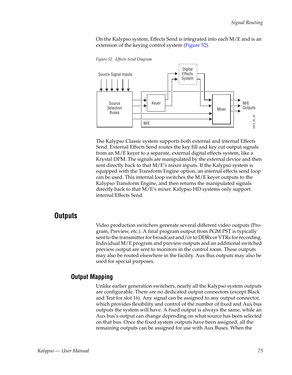 Outputs, Output mapping | Grass Valley Kalypso User Manual V.15.0 User Manual | Page 73 / 470