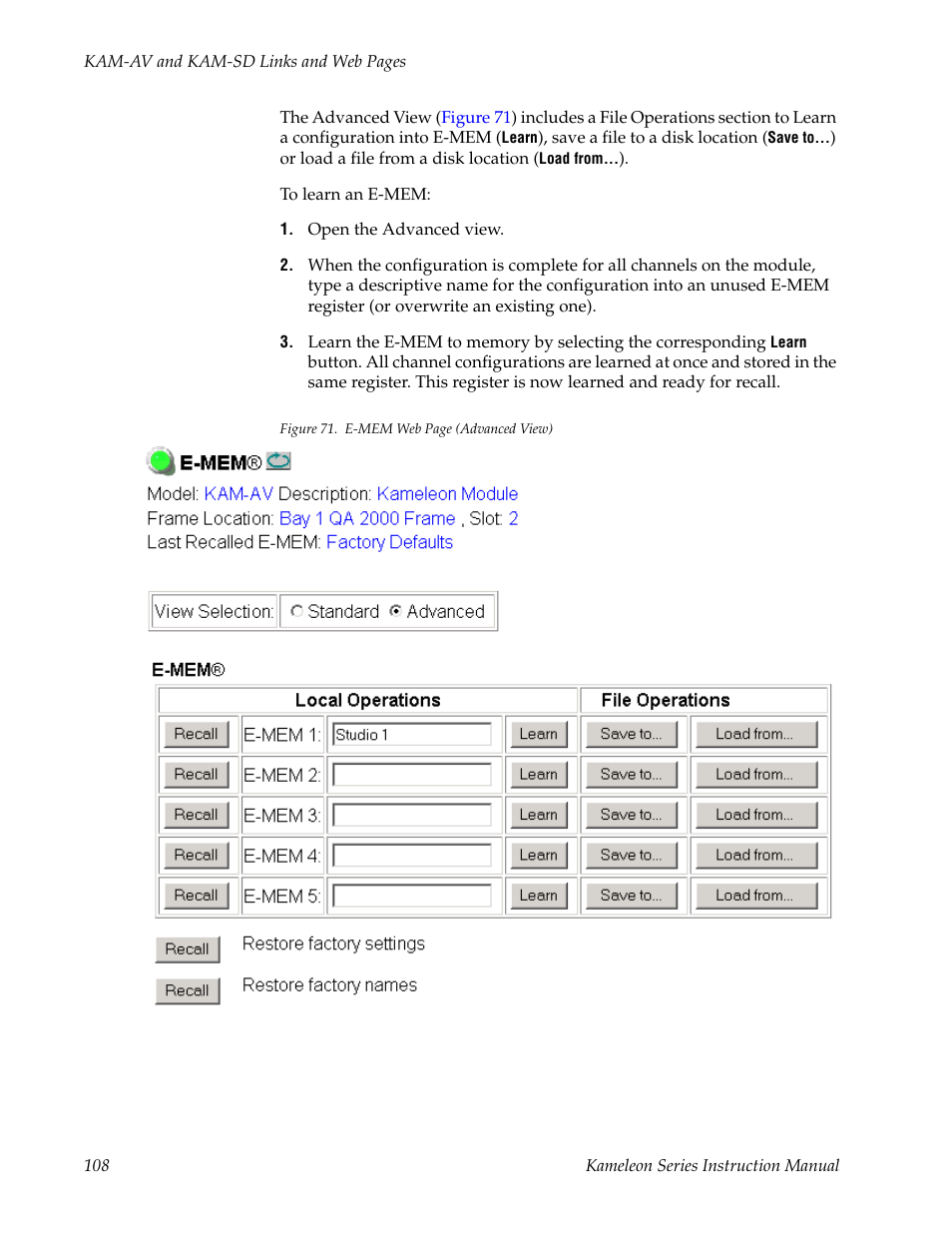 Grass Valley Kameleon Series v.5.1.0 User Manual | Page 108 / 134