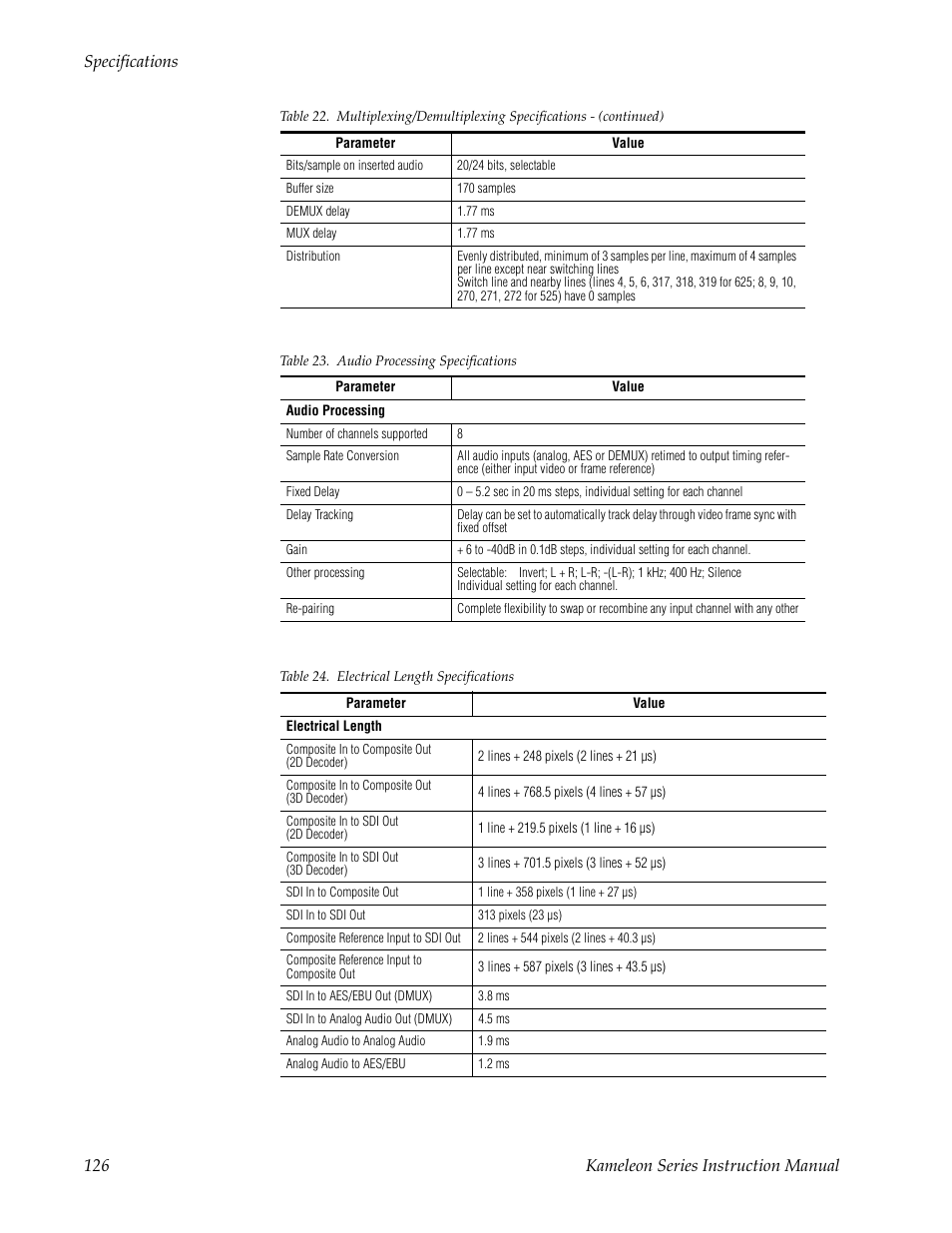Grass Valley Kameleon Series v.5.1.0 User Manual | Page 126 / 134