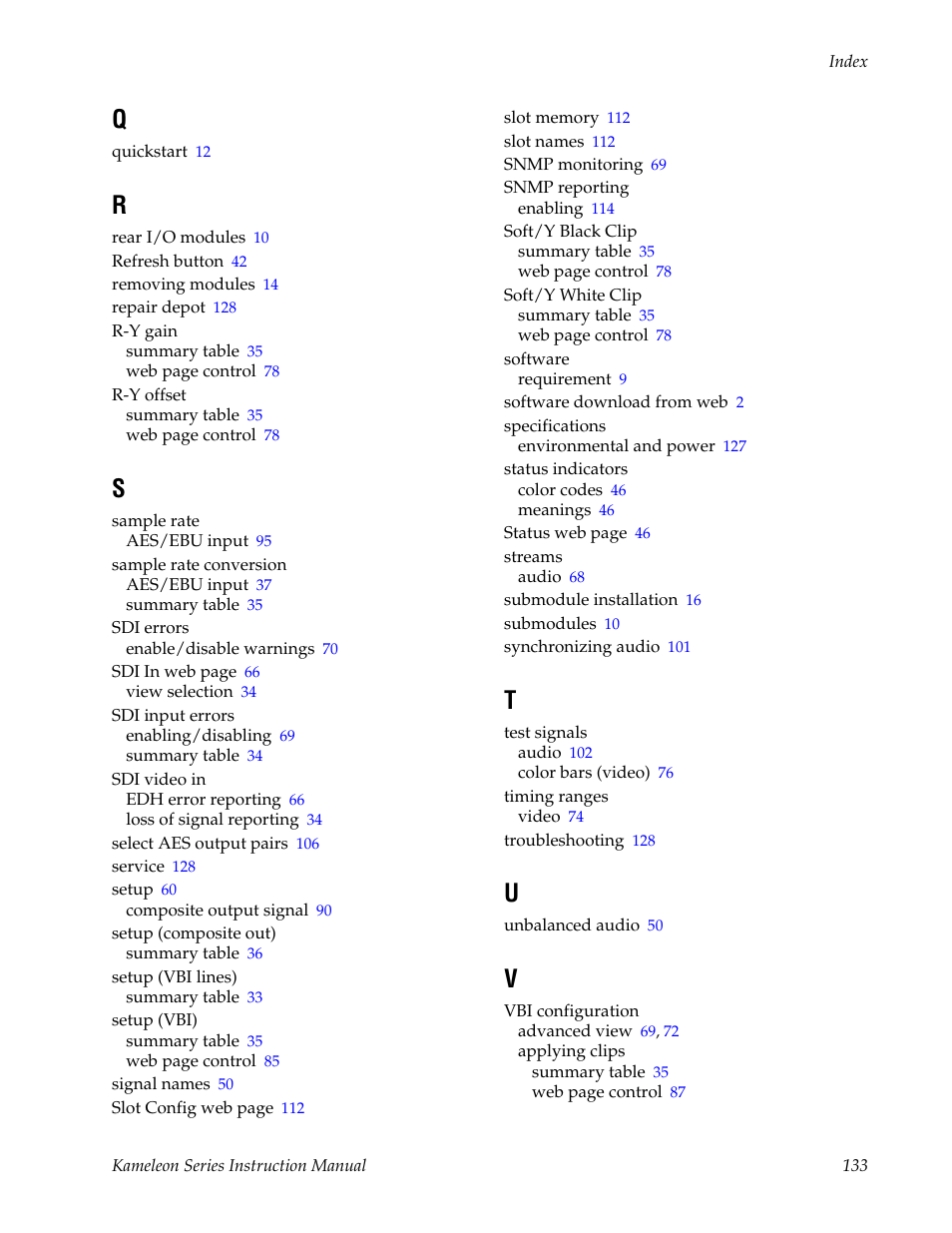 Grass Valley Kameleon Series v.5.1.0 User Manual | Page 133 / 134