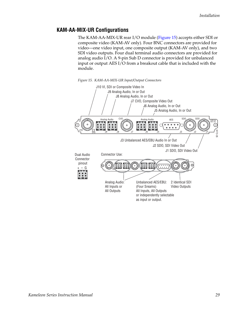 Kam-aa-mix-ur configurations, Kameleon series instruction manual 29 installation | Grass Valley Kameleon Series v.5.1.0 User Manual | Page 29 / 134