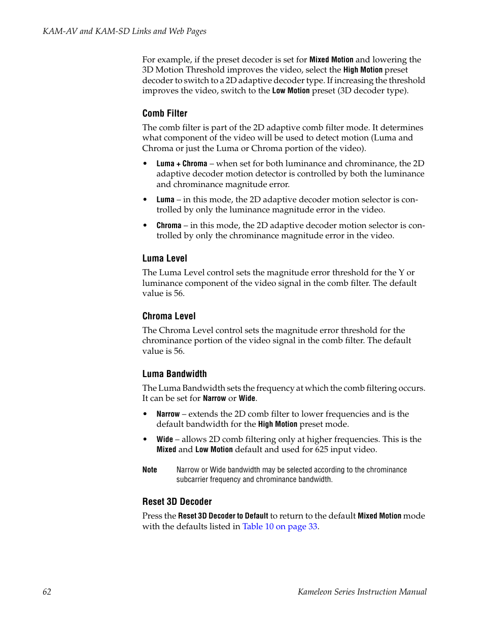 Grass Valley Kameleon Series v.5.1.0 User Manual | Page 62 / 134