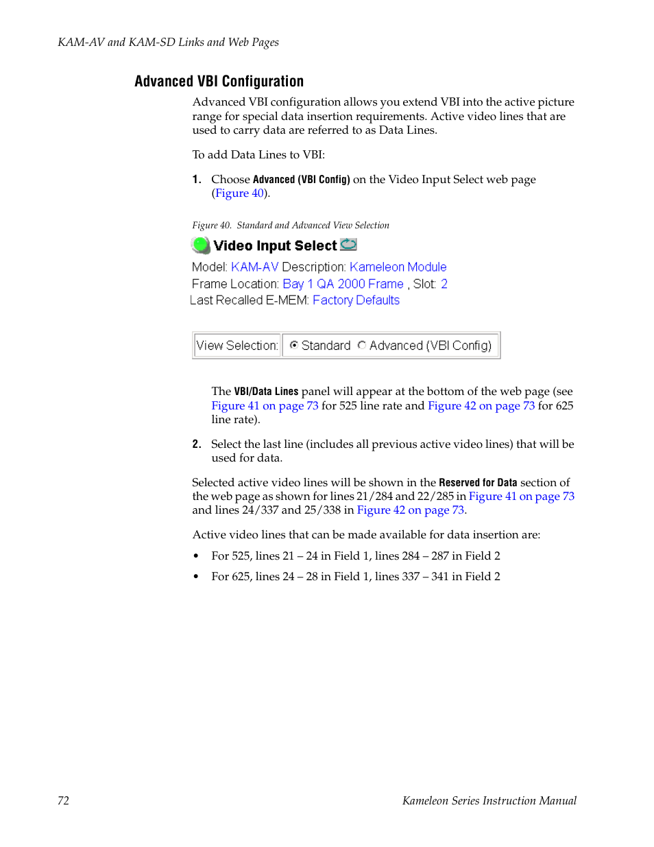 Advanced vbi configuration | Grass Valley Kameleon Series v.5.1.0 User Manual | Page 72 / 134