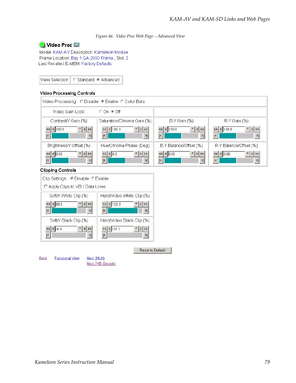 N in | Grass Valley Kameleon Series v.5.1.0 User Manual | Page 79 / 134