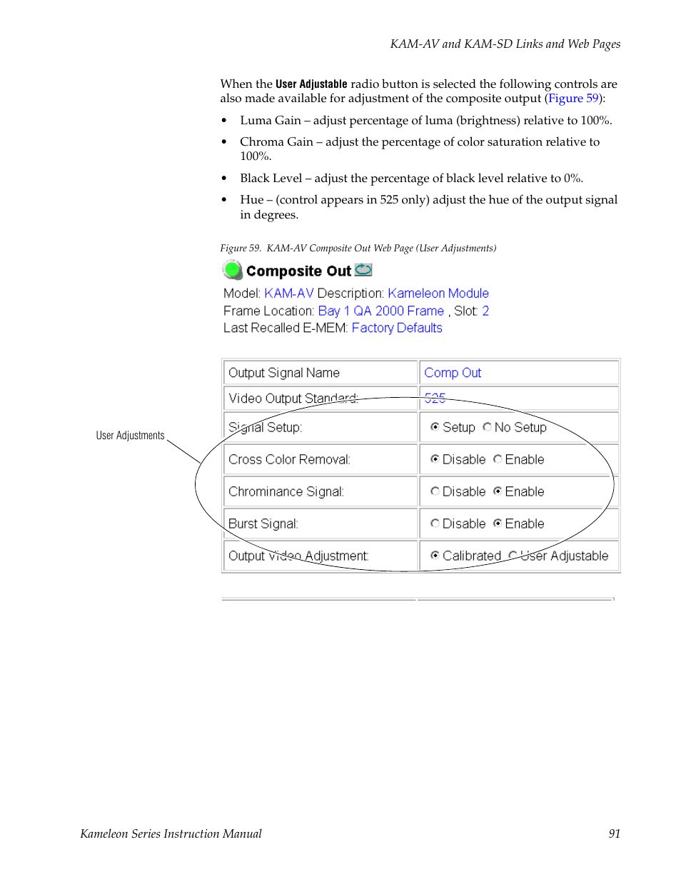 Grass Valley Kameleon Series v.5.1.0 User Manual | Page 91 / 134
