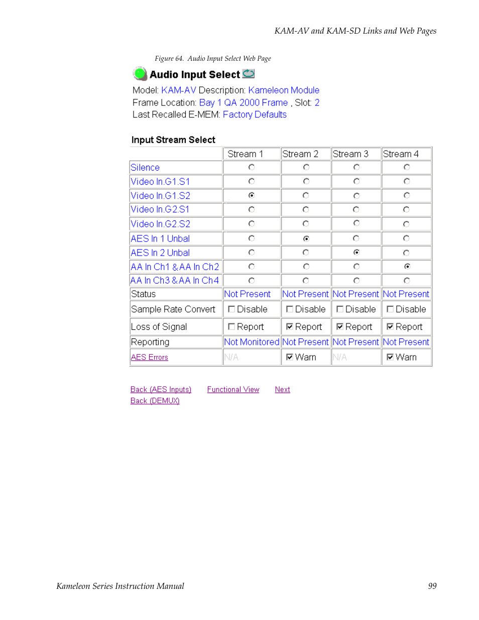 Grass Valley Kameleon Series v.5.1.0 User Manual | Page 99 / 134