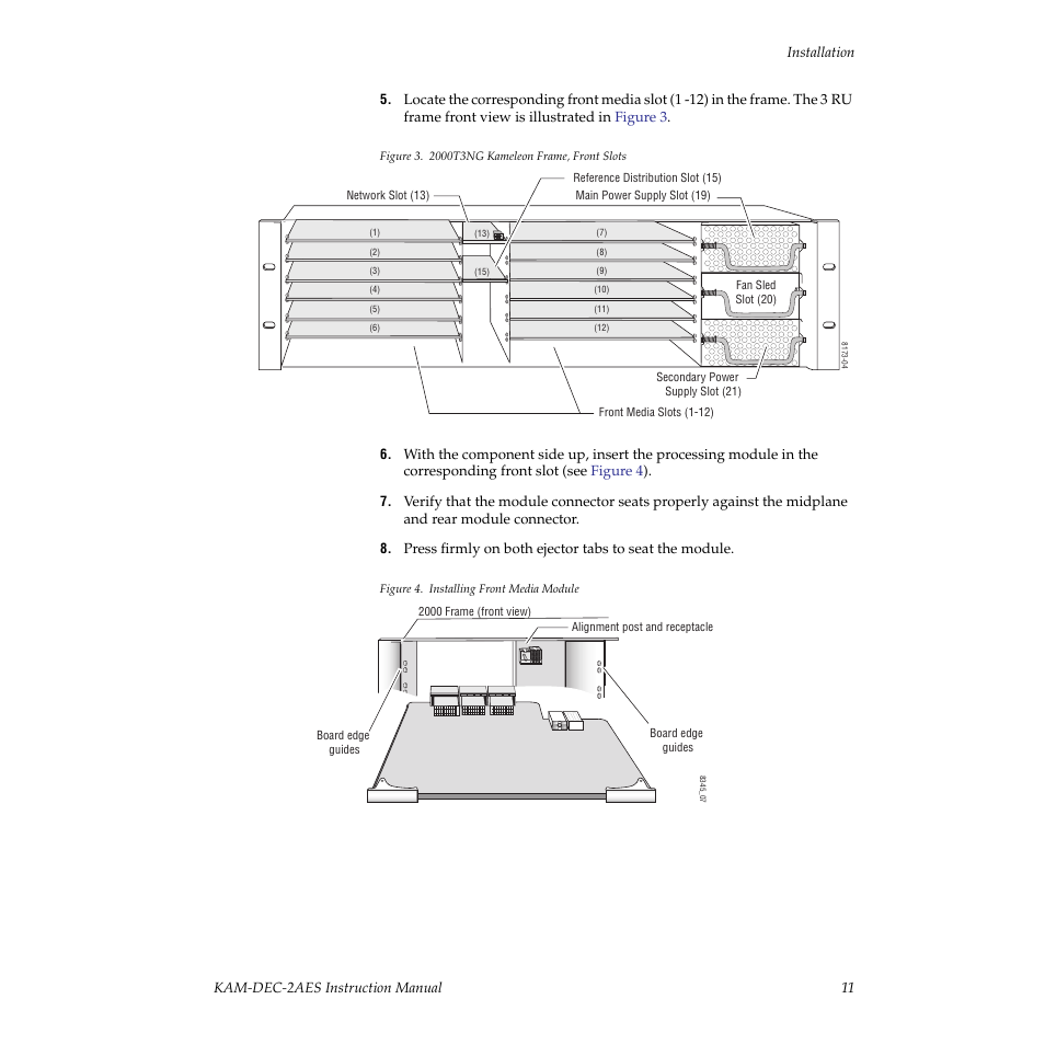 Grass Valley KAM-DEC-2AES v.4.0.3 User Manual | Page 11 / 72