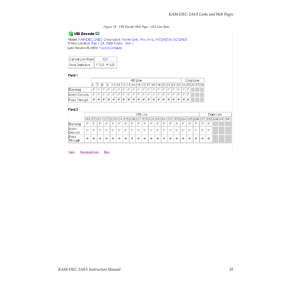 Grass Valley KAM-DEC-2AES v.4.0.3 User Manual | Page 35 / 72