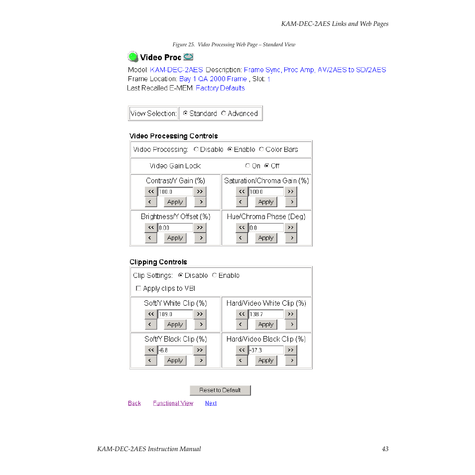 Figure 25 on | Grass Valley KAM-DEC-2AES v.4.0.3 User Manual | Page 43 / 72