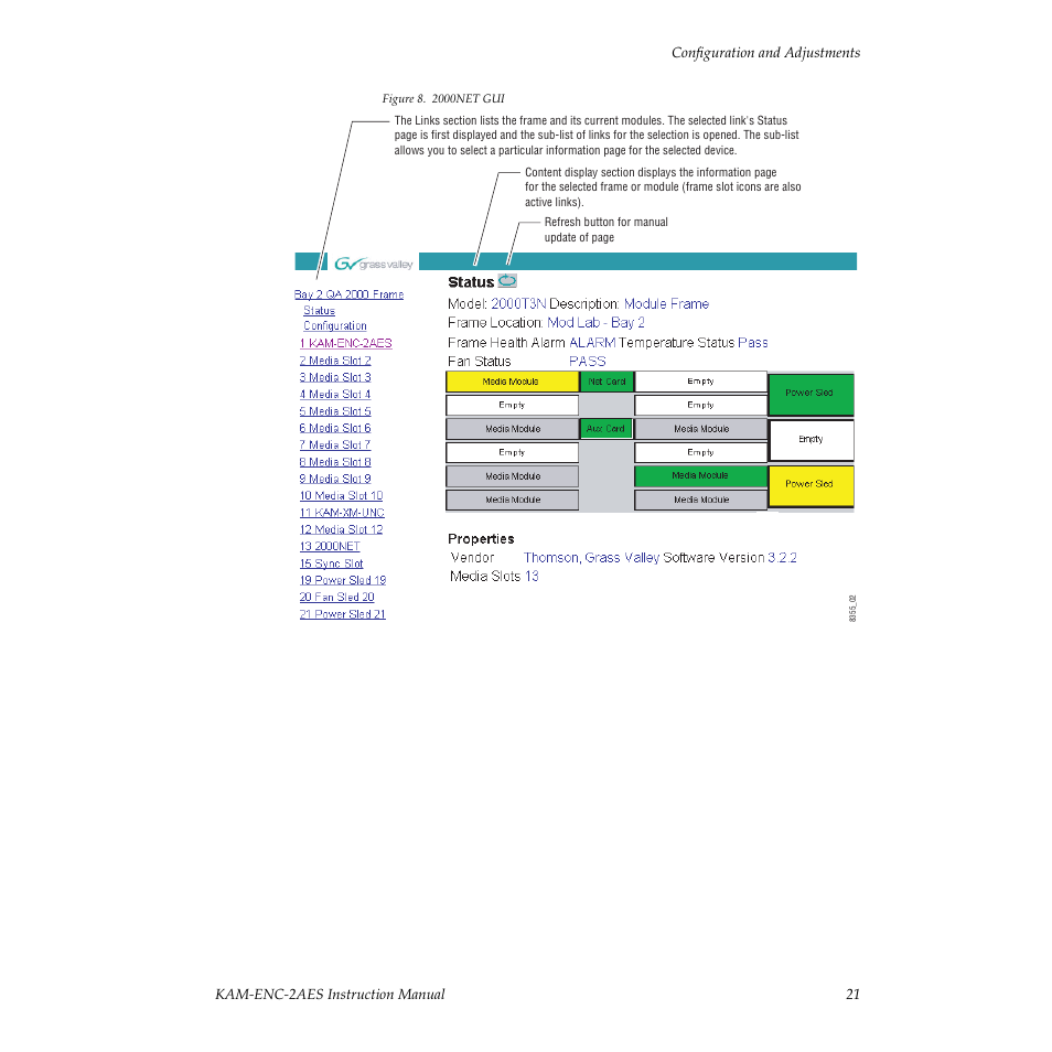 Grass Valley KAM-ENC-2AES v.4.0.1 User Manual | Page 21 / 76