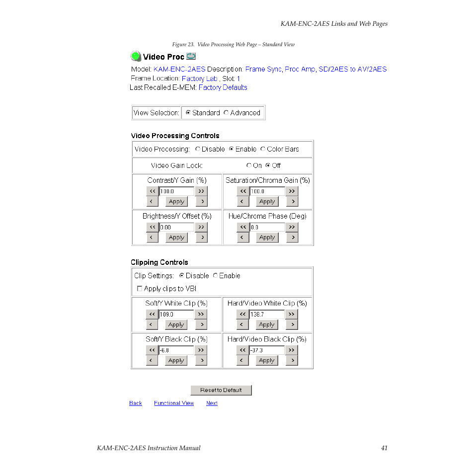 Figure 23 on | Grass Valley KAM-ENC-2AES v.4.0.1 User Manual | Page 41 / 76