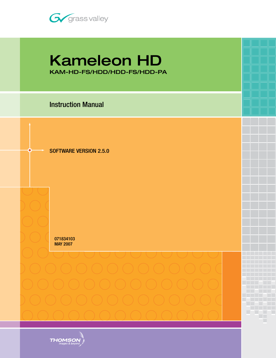 Grass Valley Kameleon HD Multi-Function Modules v.2.5.0 User Manual | 114 pages