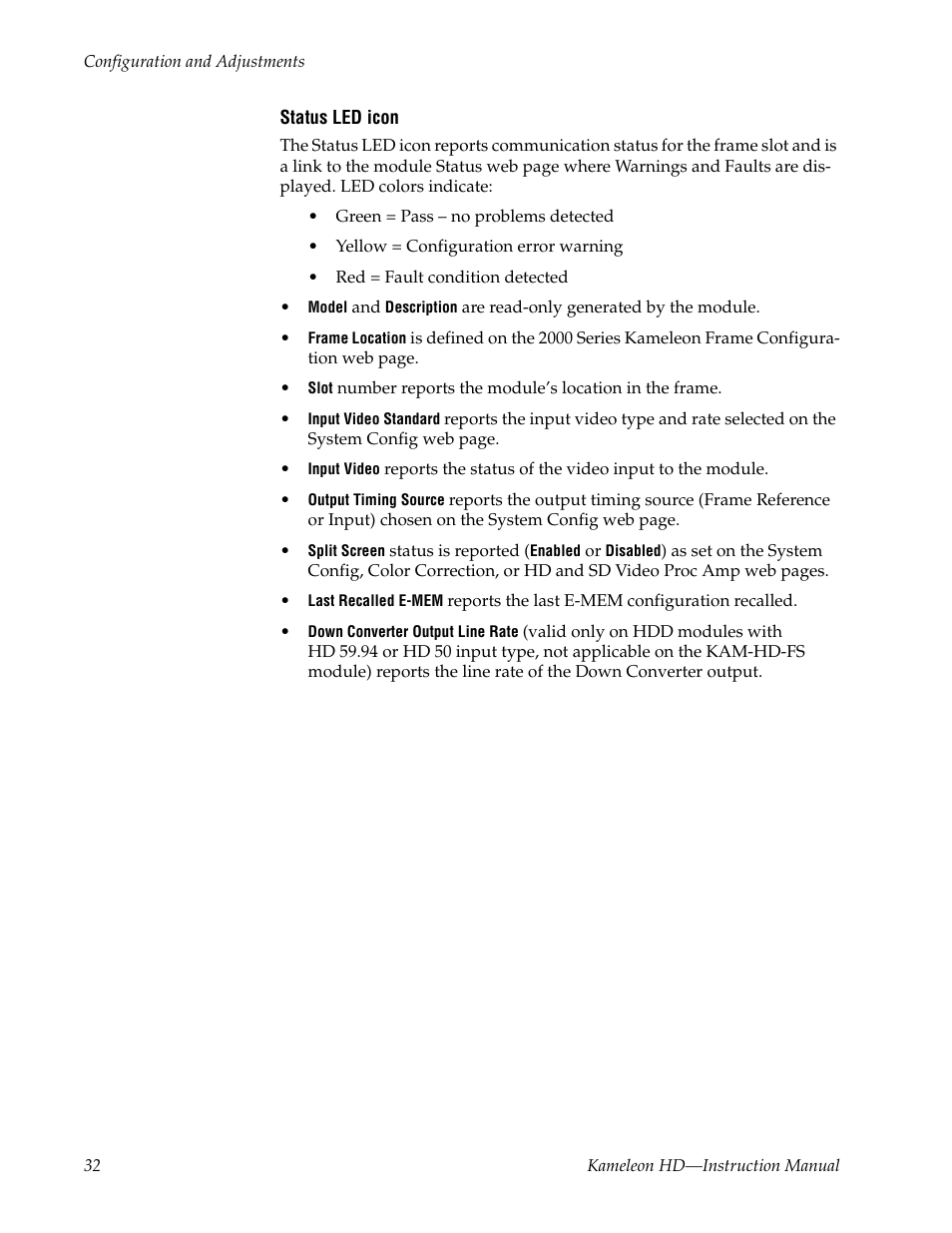 Grass Valley Kameleon HD Multi-Function Modules v.2.5.0 User Manual | Page 32 / 114