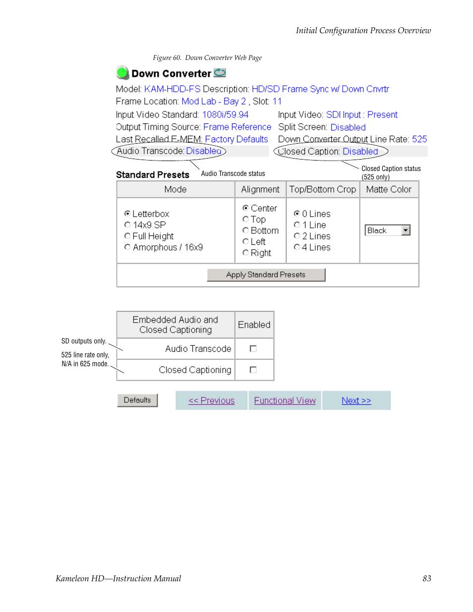 Grass Valley Kameleon HD Multi-Function Modules v.2.5.0 User Manual | Page 83 / 114