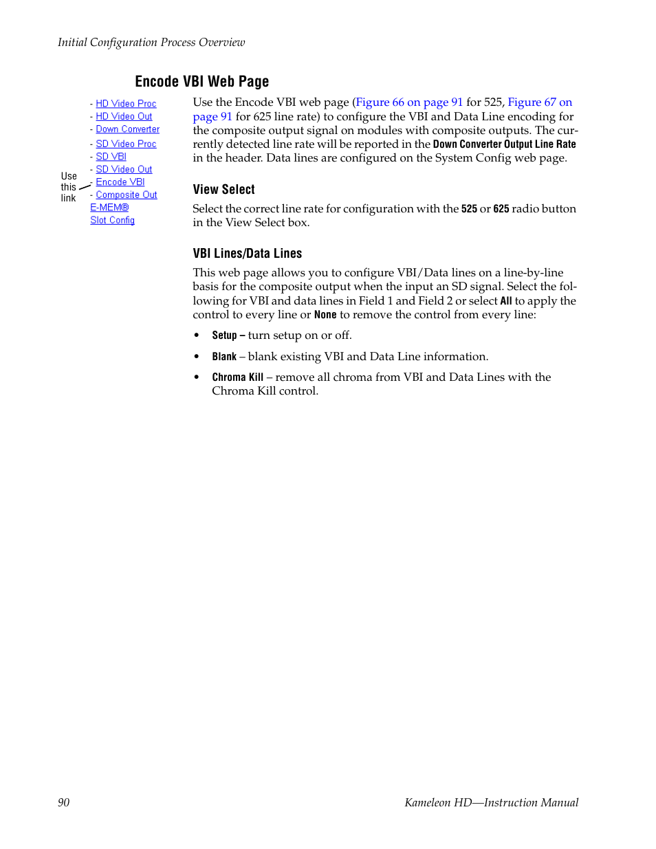Encode vbi web page | Grass Valley Kameleon HD Multi-Function Modules v.2.5.0 User Manual | Page 90 / 114