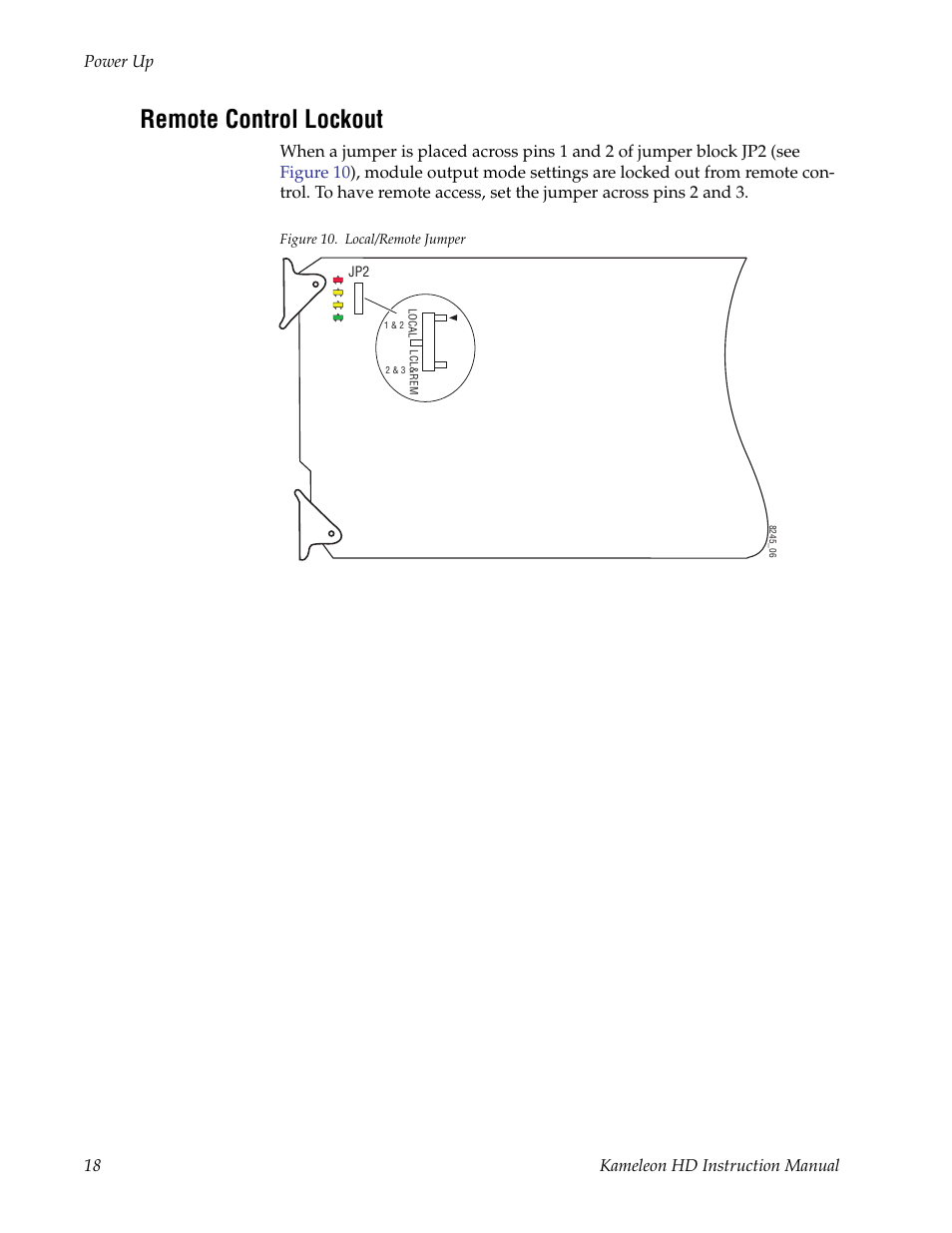 Remote control lockout | Grass Valley Kameleon HD Multi-Function Modules v.2.1.0 User Manual | Page 18 / 110