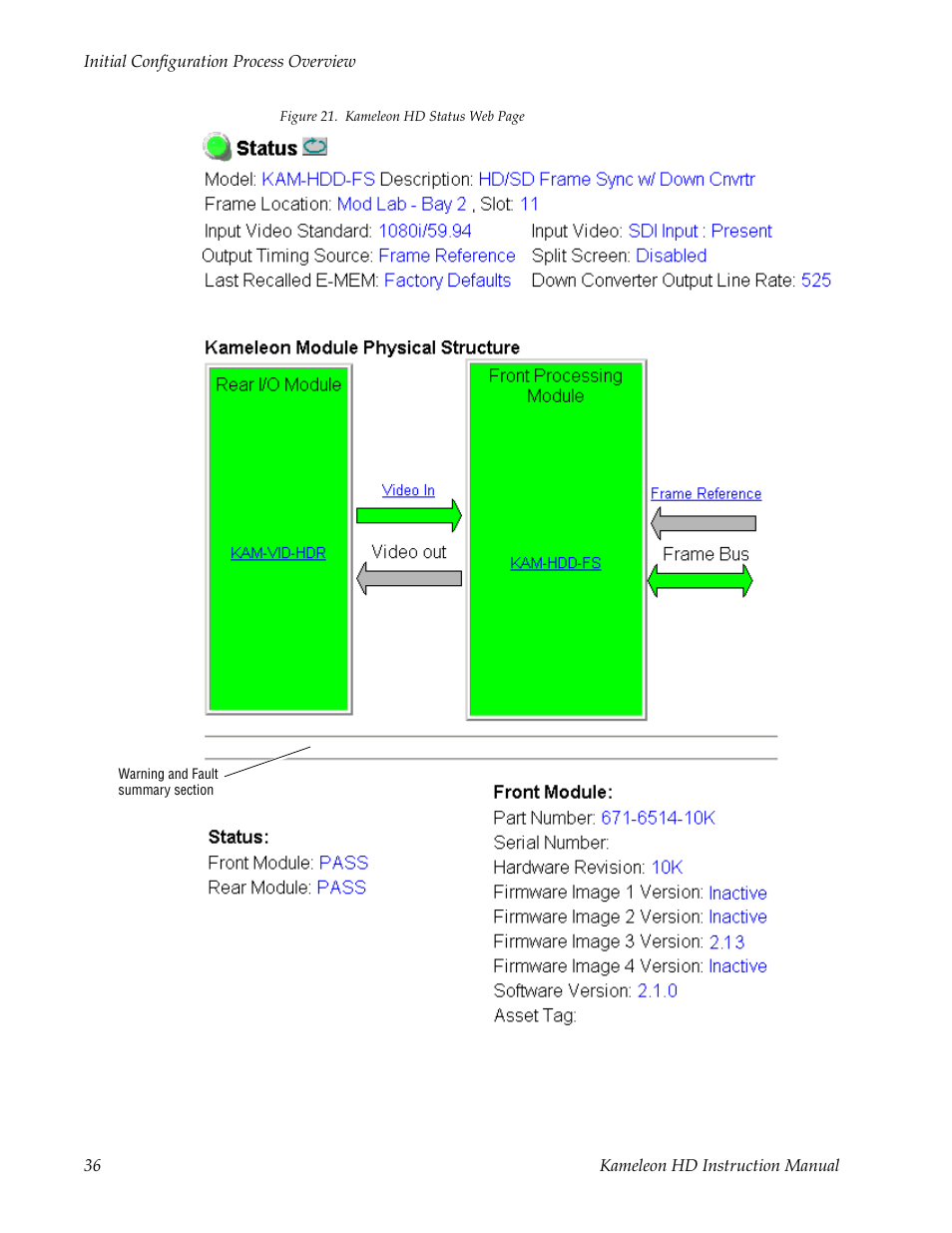 When | Grass Valley Kameleon HD Multi-Function Modules v.2.1.0 User Manual | Page 36 / 110