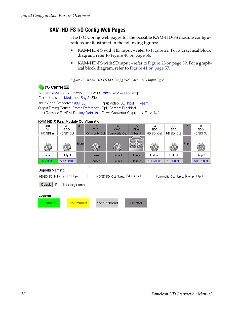 E shown in | Grass Valley Kameleon HD Multi-Function Modules v.2.1.0 User Manual | Page 38 / 110
