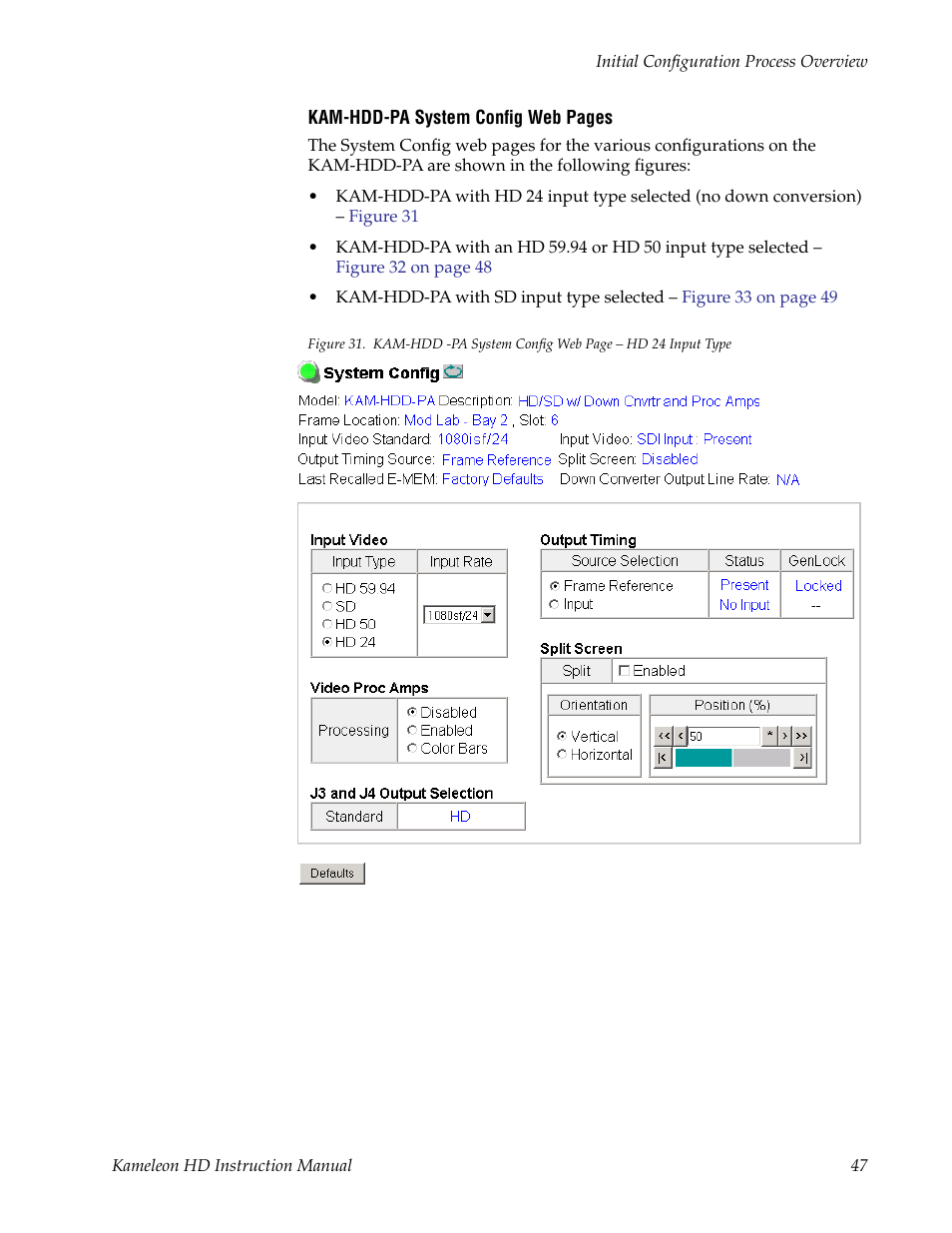 Grass Valley Kameleon HD Multi-Function Modules v.2.1.0 User Manual | Page 47 / 110