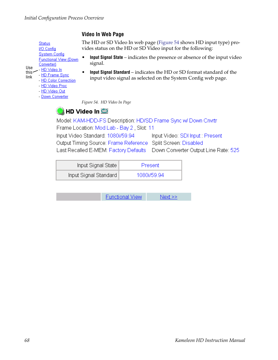 Ideo in | Grass Valley Kameleon HD Multi-Function Modules v.2.1.0 User Manual | Page 68 / 110