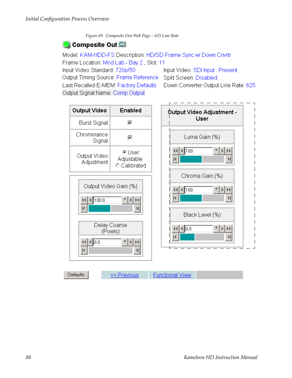 Grass Valley Kameleon HD Multi-Function Modules v.2.1.0 User Manual | Page 88 / 110