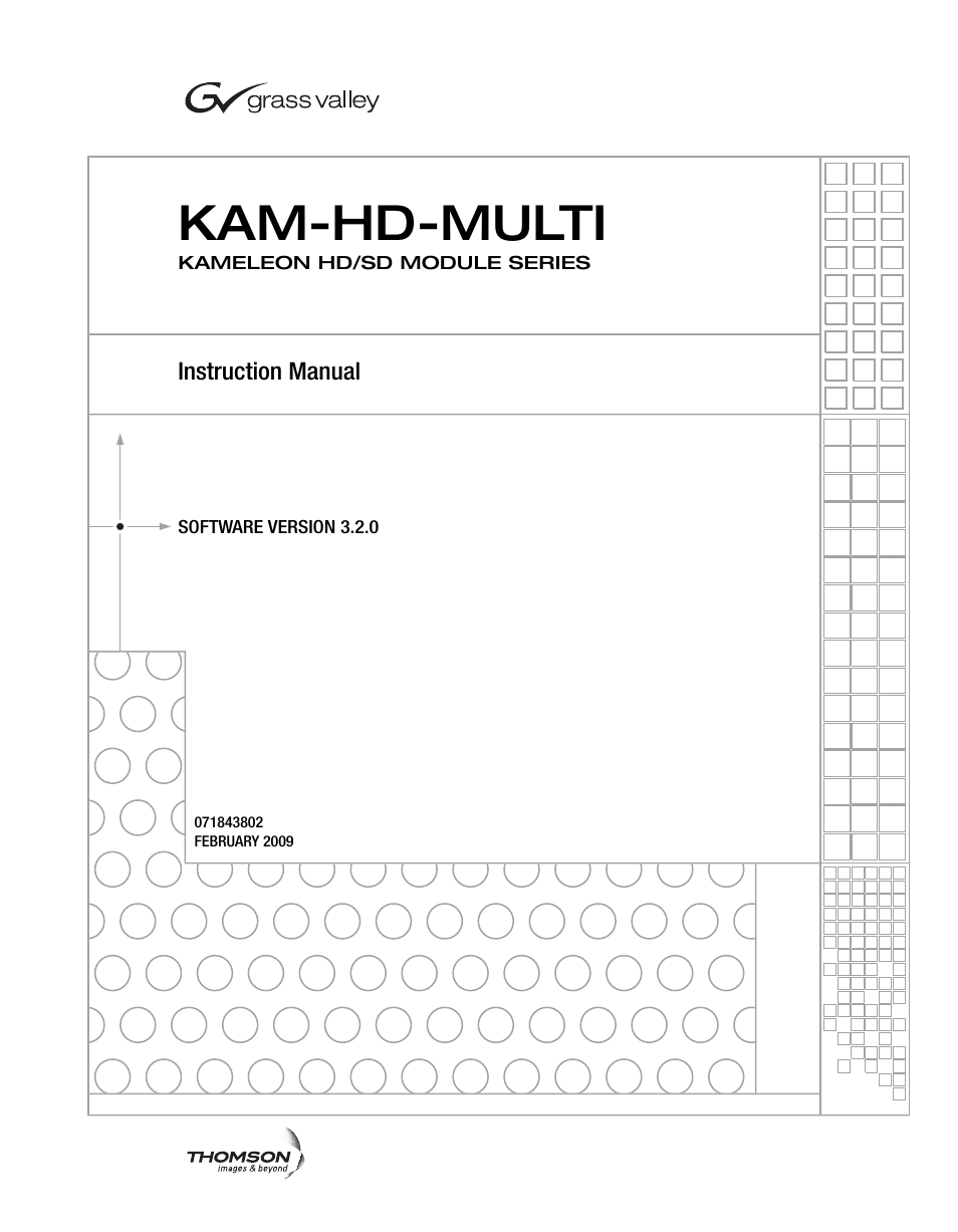 Kam-hd-multi | Grass Valley Kameleon HD Multi-Function Modules v.3.2.0 User Manual | Page 3 / 102