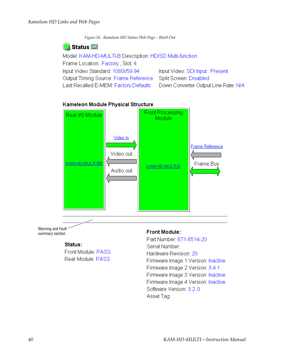 Lustrated in | Grass Valley Kameleon HD Multi-Function Modules v.3.2.0 User Manual | Page 40 / 102