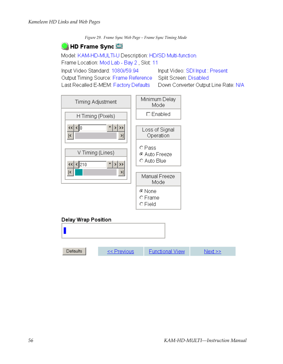 Ols shown in, Figure 29 on | Grass Valley Kameleon HD Multi-Function Modules v.3.2.0 User Manual | Page 56 / 102