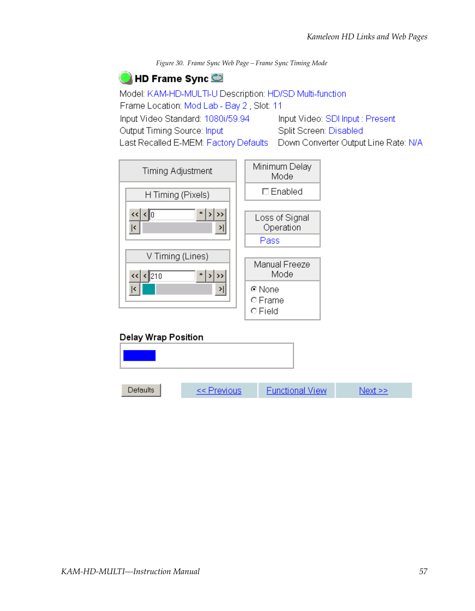 Grass Valley Kameleon HD Multi-Function Modules v.3.2.0 User Manual | Page 57 / 102
