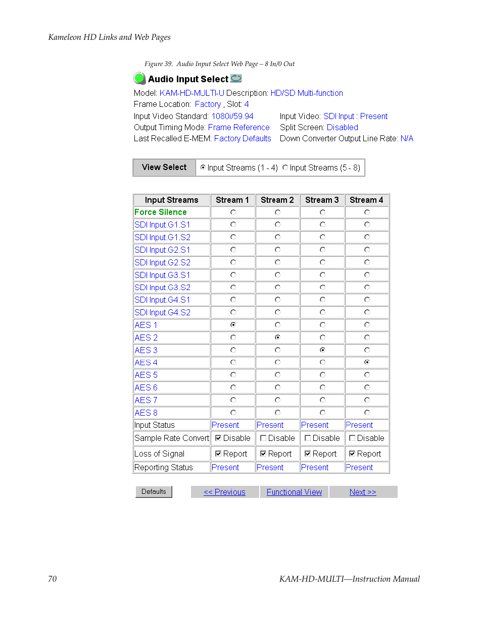 Grass Valley Kameleon HD Multi-Function Modules v.3.2.0 User Manual | Page 70 / 102