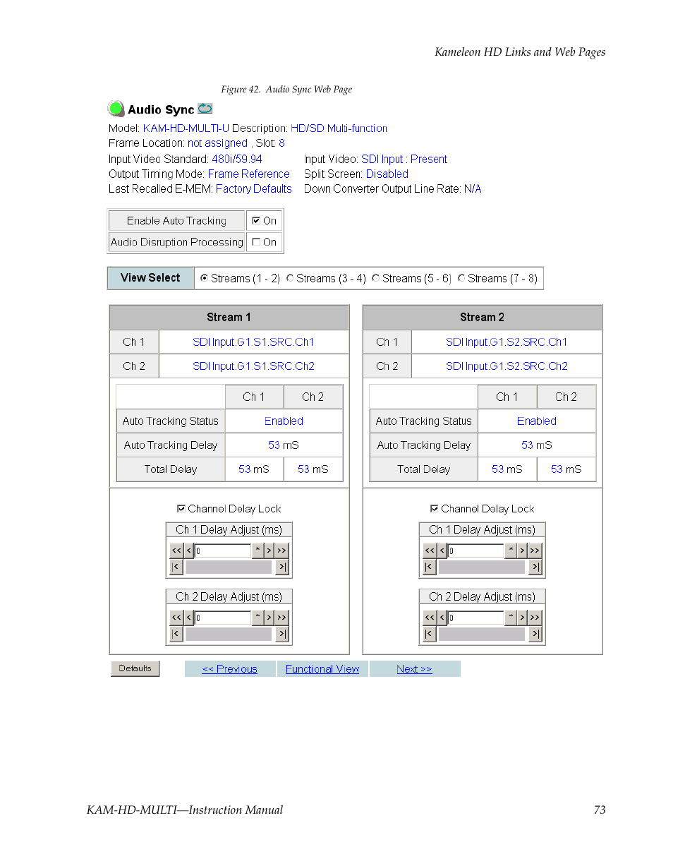 Grass Valley Kameleon HD Multi-Function Modules v.3.2.0 User Manual | Page 73 / 102