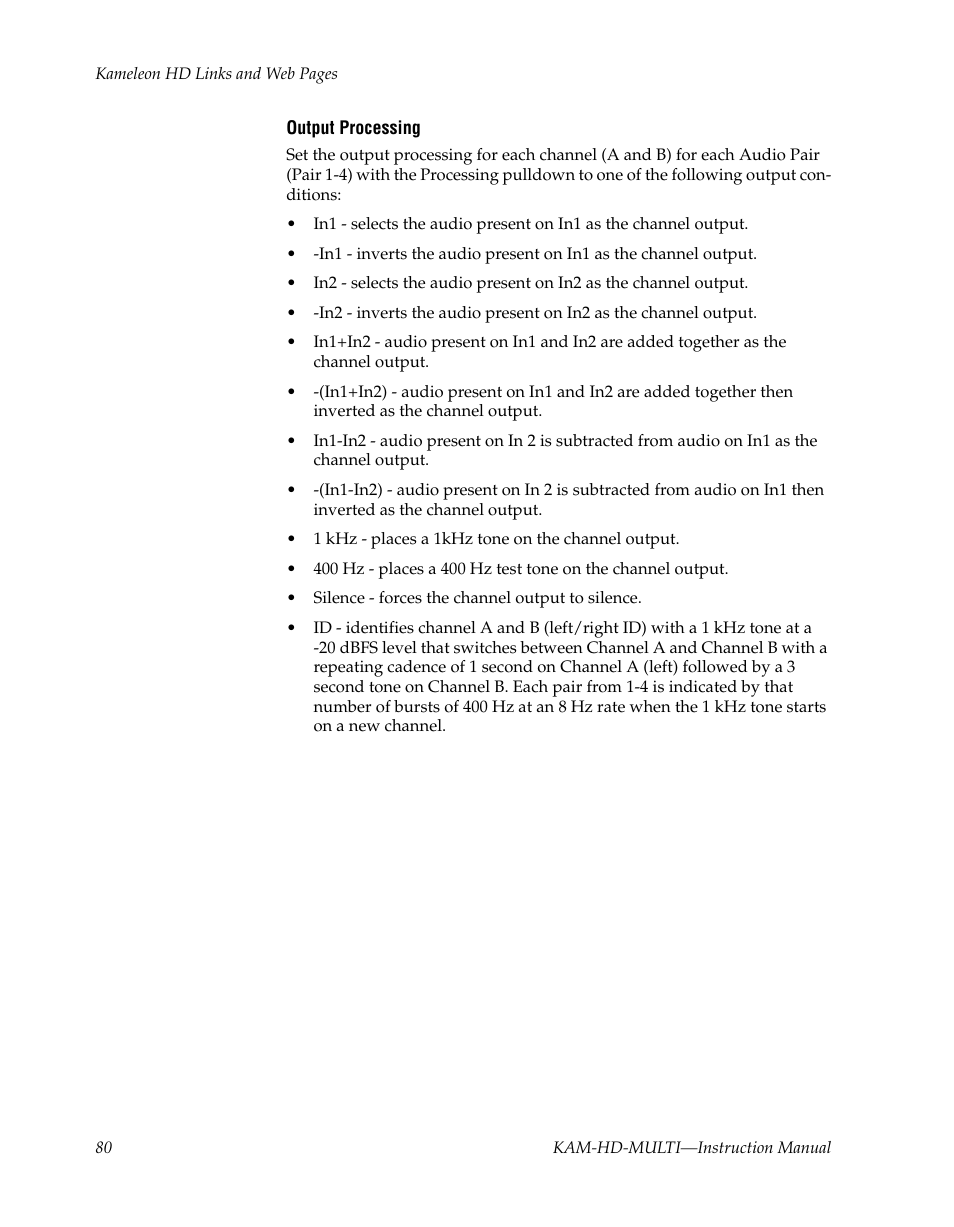 Grass Valley Kameleon HD Multi-Function Modules v.3.2.0 User Manual | Page 80 / 102