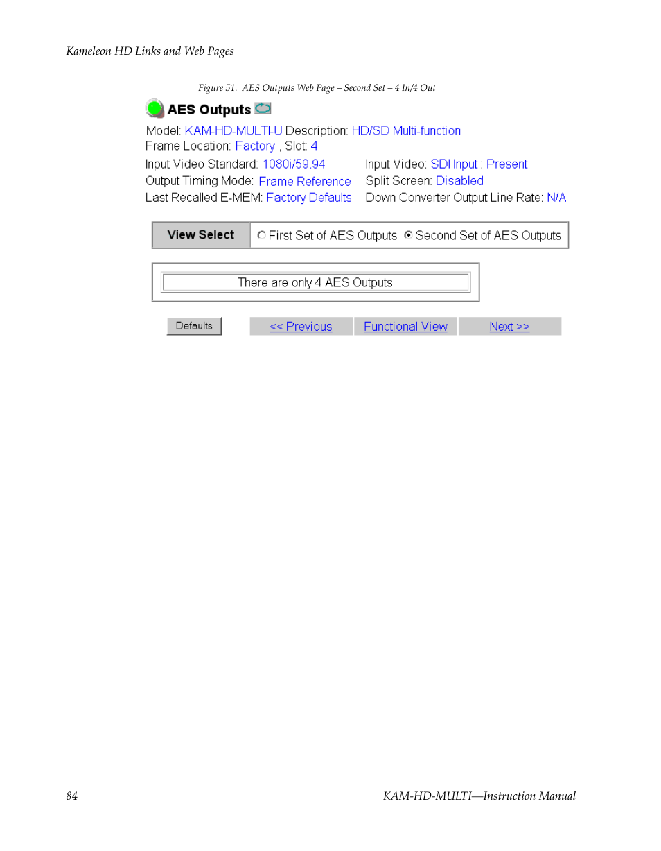 Grass Valley Kameleon HD Multi-Function Modules v.3.2.0 User Manual | Page 84 / 102