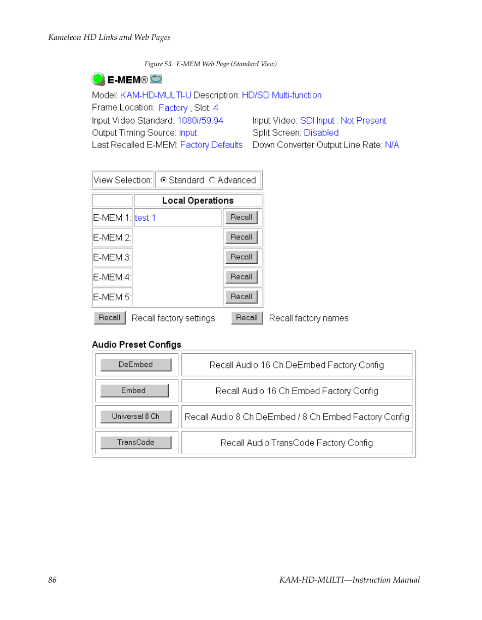 View | Grass Valley Kameleon HD Multi-Function Modules v.3.2.0 User Manual | Page 86 / 102