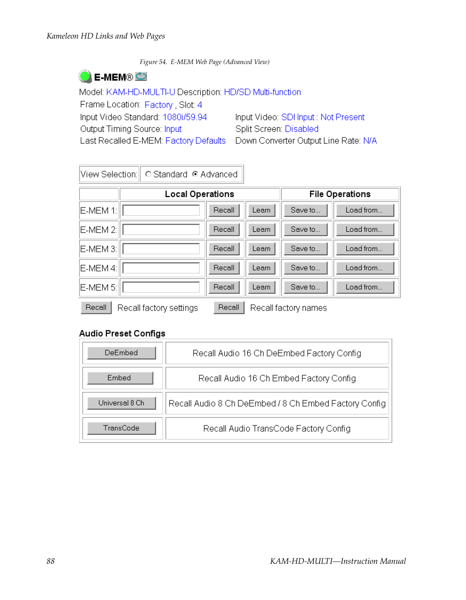 Grass Valley Kameleon HD Multi-Function Modules v.3.2.0 User Manual | Page 88 / 102