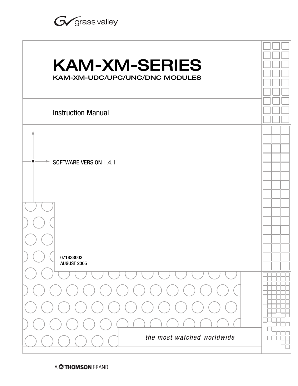 Grass Valley KAM-XM-SERIES v.1.4.1 User Manual | 80 pages