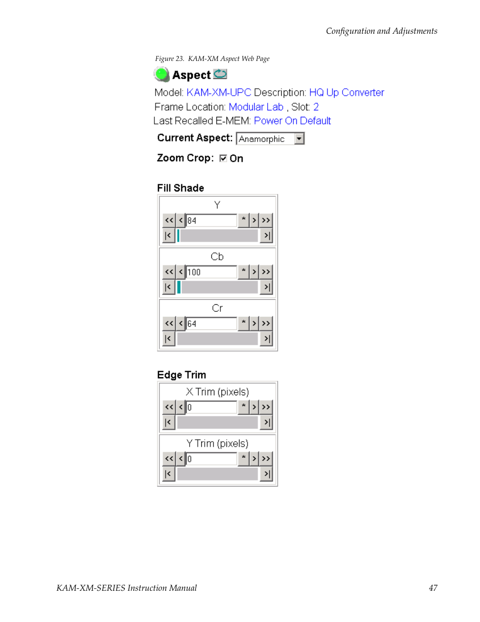 Grass Valley KAM-XM-SERIES v.1.4.1 User Manual | Page 47 / 80