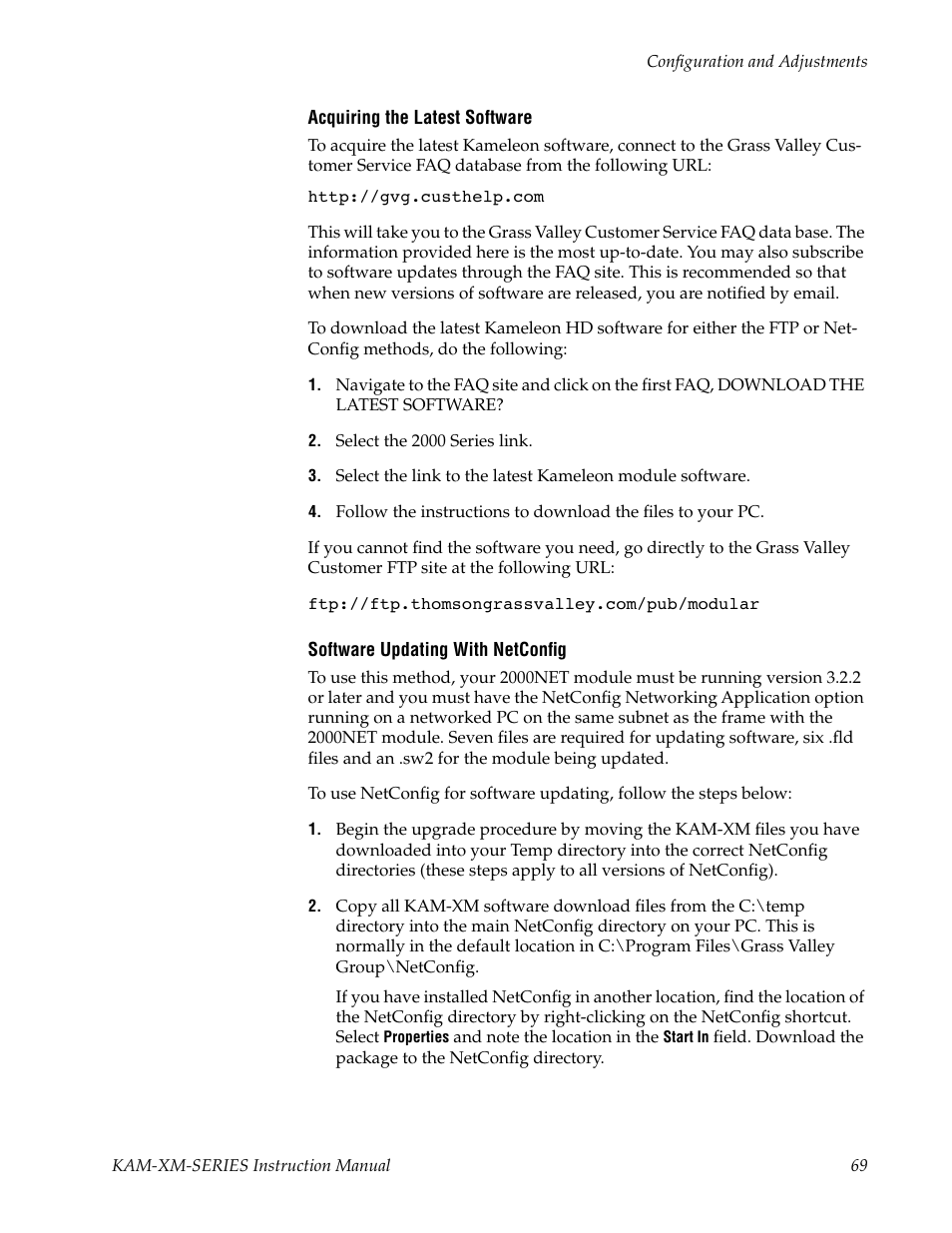 Software, Or the | Grass Valley KAM-XM-SERIES v.1.4.1 User Manual | Page 69 / 80