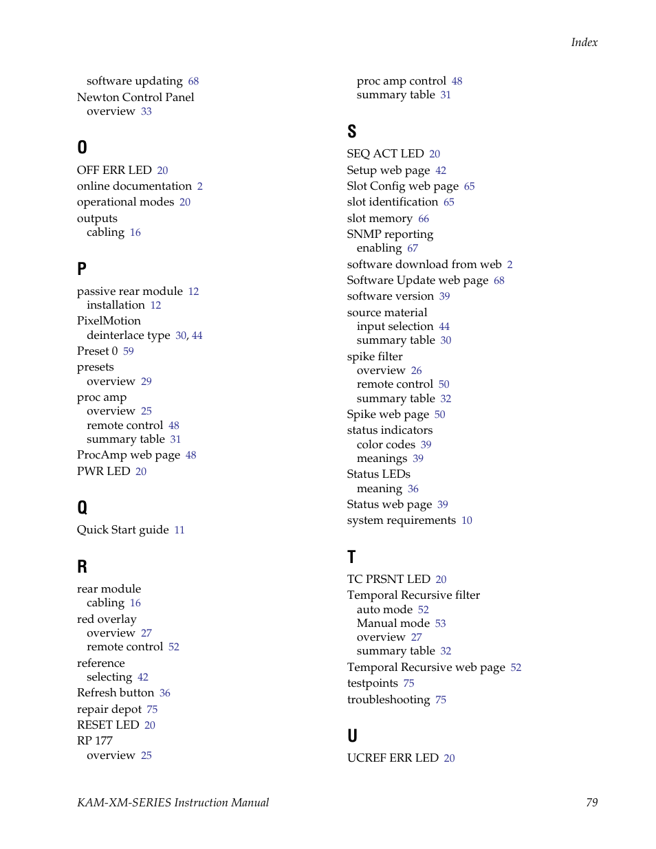 Grass Valley KAM-XM-SERIES v.1.4.1 User Manual | Page 79 / 80