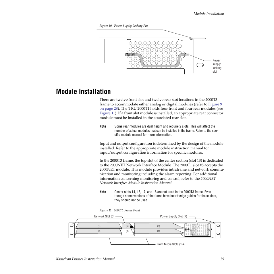 Module installation | Grass Valley 2000T3 User Manual | Page 29 / 50