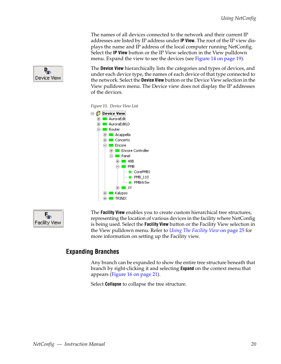 Expanding branches | Grass Valley NetConfig Network Configuration Application v.2.0.12 User Manual | Page 20 / 44