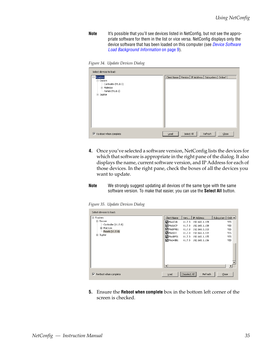 Grass Valley NetConfig Network Configuration Application v.2.0.12 User Manual | Page 35 / 44