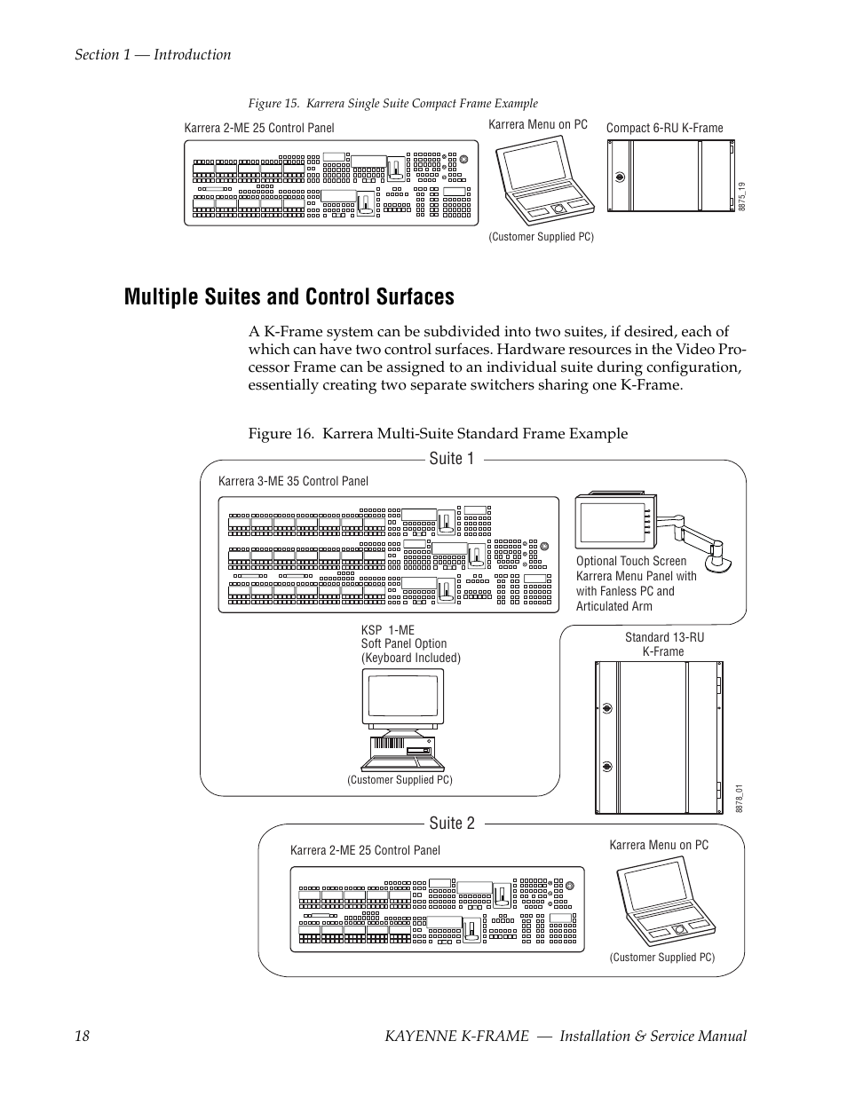 Multiple suites and control surfaces | Grass Valley K-Frame Installation Planning Guide User Manual | Page 18 / 62