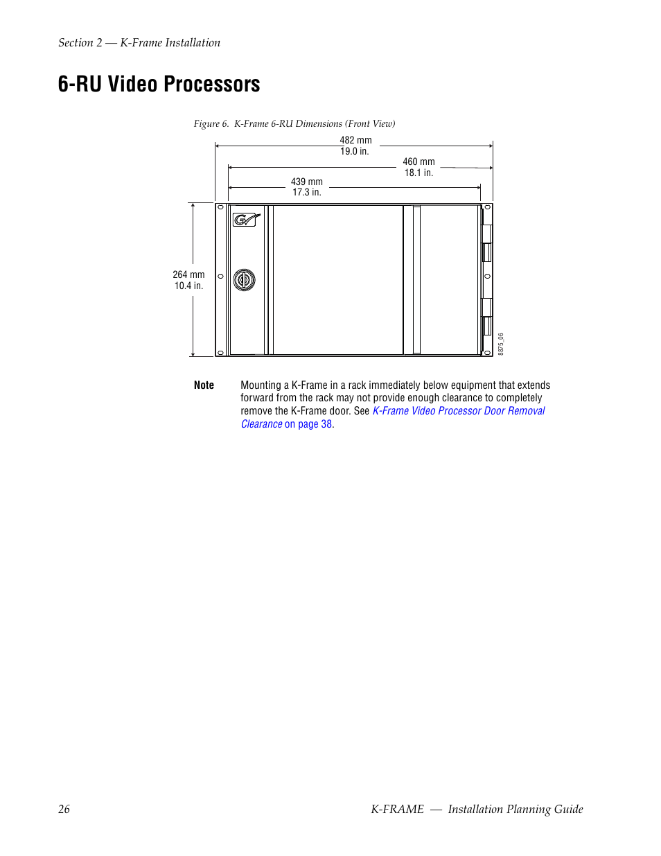 Ru video processors | Grass Valley K-Frame Installation Planning Guide User Manual | Page 26 / 62