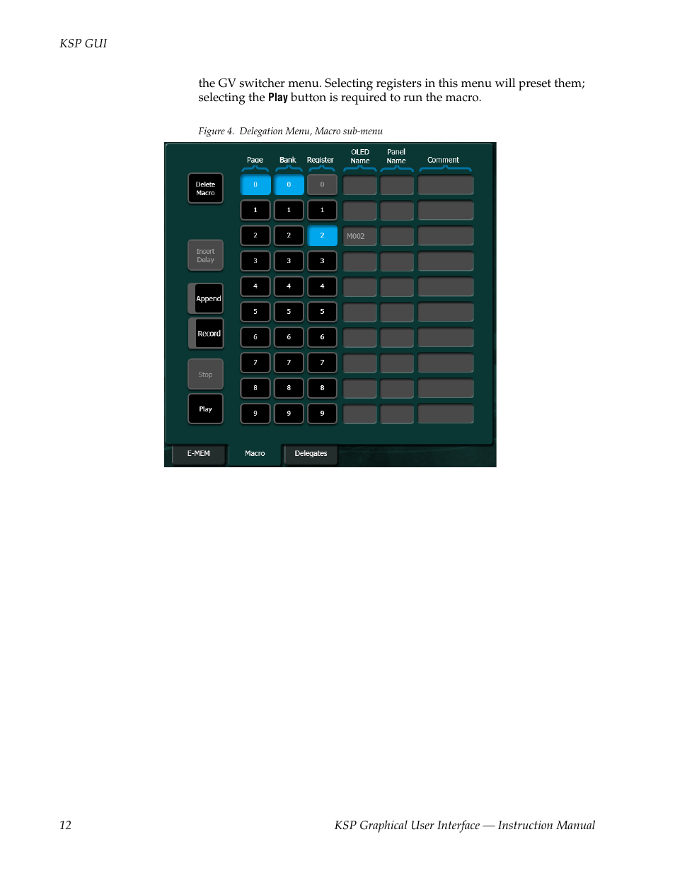 Grass Valley KSP Switcher Soft Panel Graphica v.1.0 User Manual | Page 12 / 24